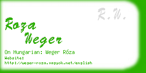 roza weger business card